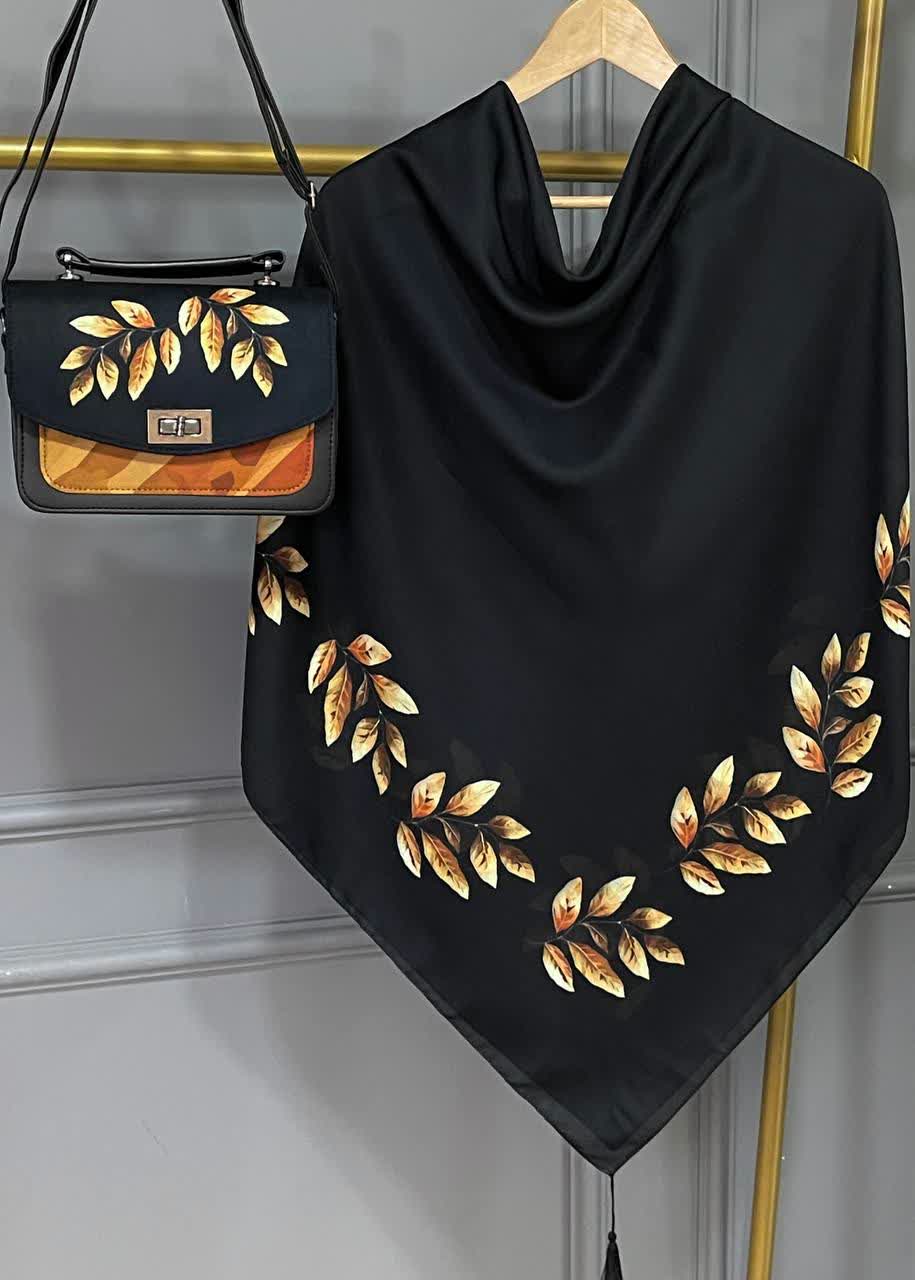 کیف و روسری  طرح برگ