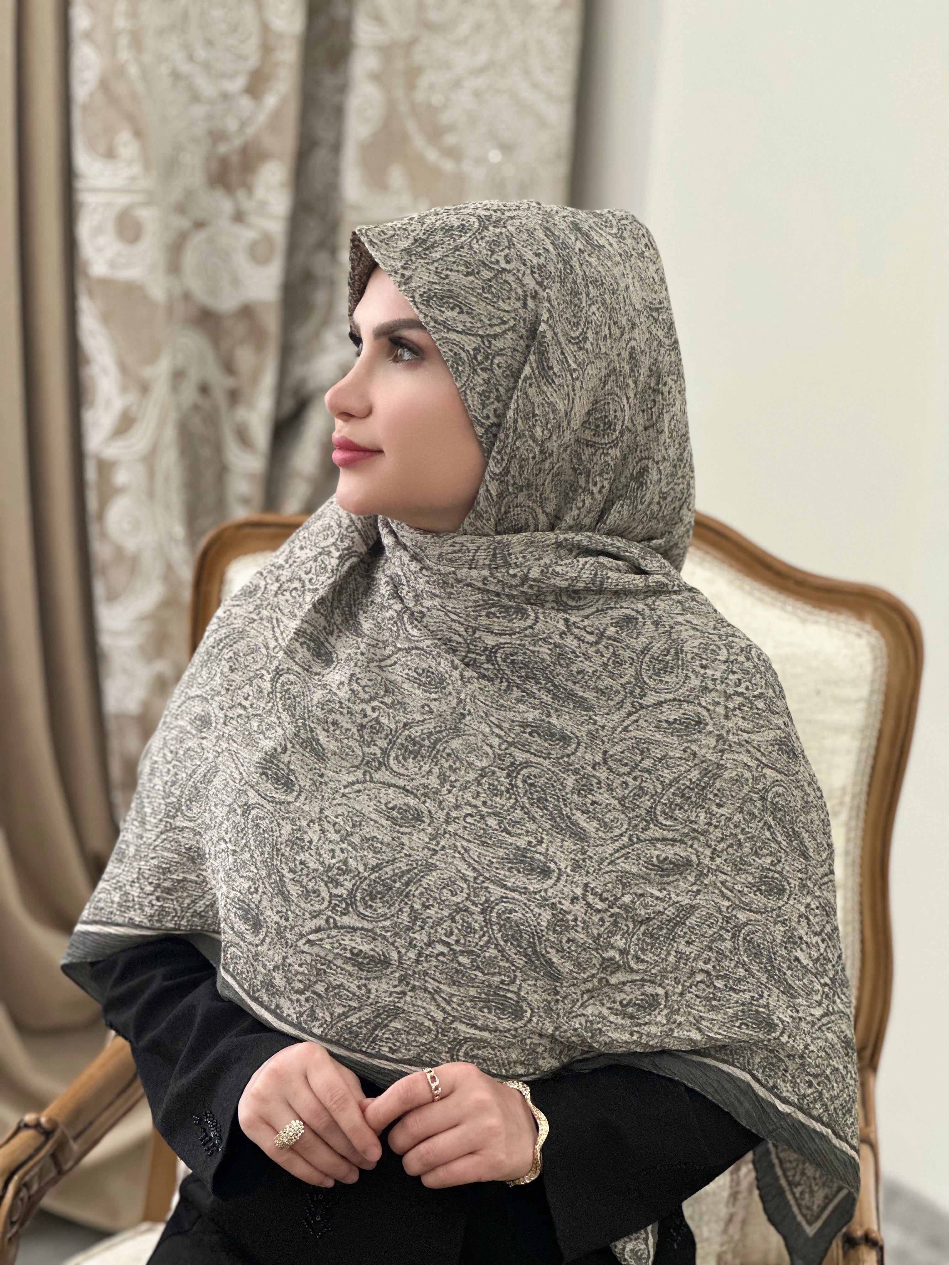 روسری ترمه جان سبز